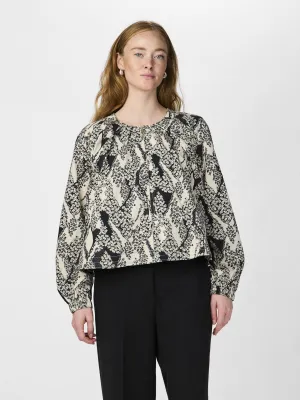 Mera Bomber Jacket - Black & Cream