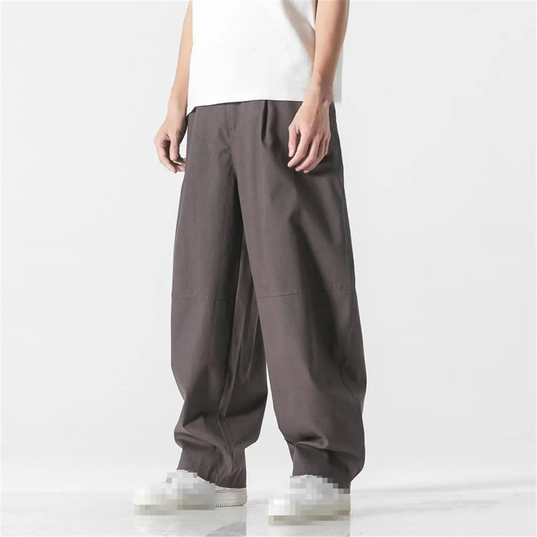 Niiyyjj Mens Harem Pants Oversized Trousers Men Casual Pants Male Solid Streetwear Jogger Sweatpants