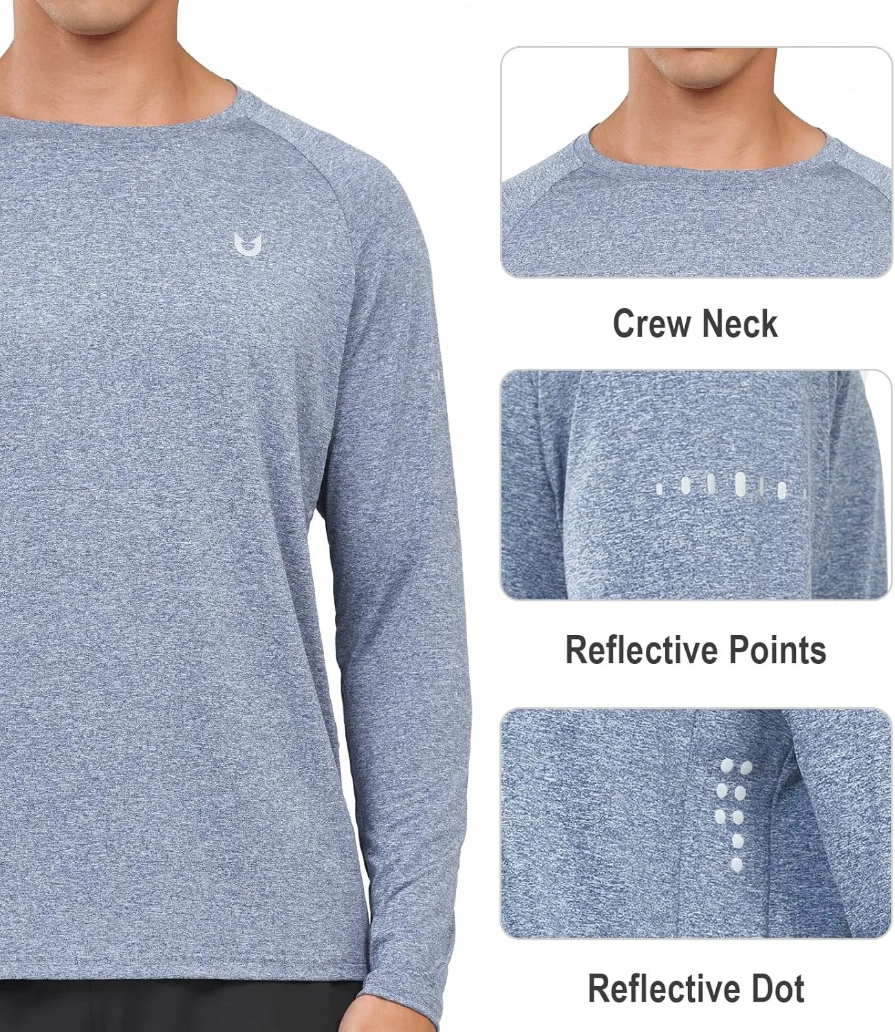 NORTHYARD Men's Sun Protection UPF 50  Shirts Long Sleeve Swim Rash Guard Shirt Workout Running Athletic Gym UV Fish Hiking