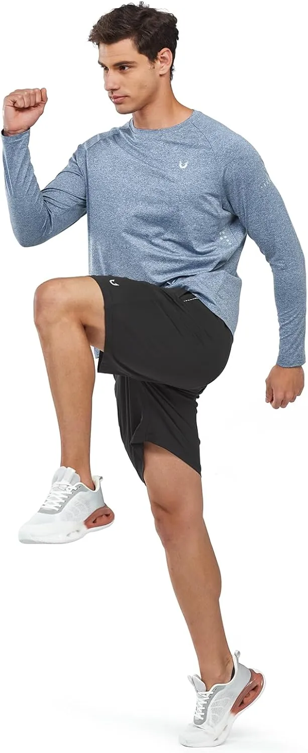 NORTHYARD Men's Sun Protection UPF 50  Shirts Long Sleeve Swim Rash Guard Shirt Workout Running Athletic Gym UV Fish Hiking