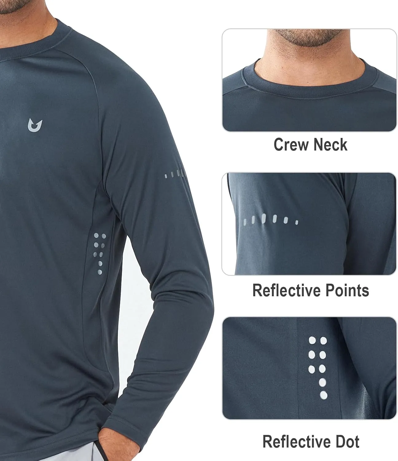 NORTHYARD Men's Sun Protection UPF 50  Shirts Long Sleeve Swim Rash Guard Shirt Workout Running Athletic Gym UV Fish Hiking