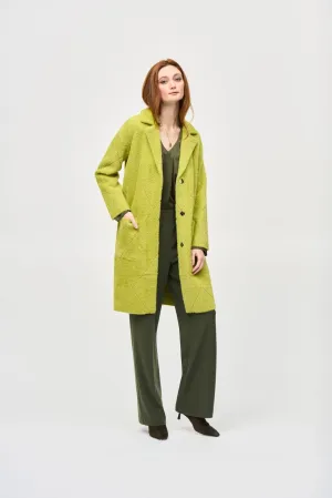Notched Collared Coat Style 233951  Wasabi