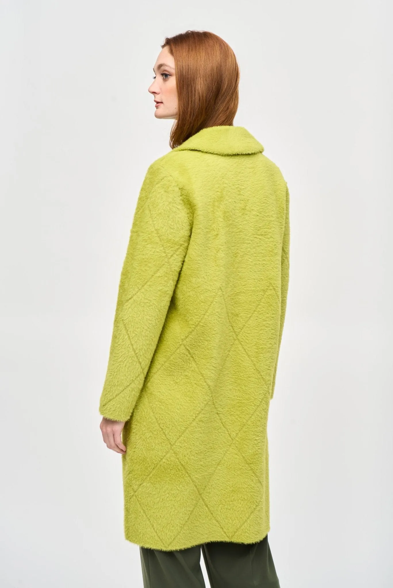 Notched Collared Coat Style 233951  Wasabi