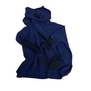 Over size spot sweater (Alpaca) - Navy / Black