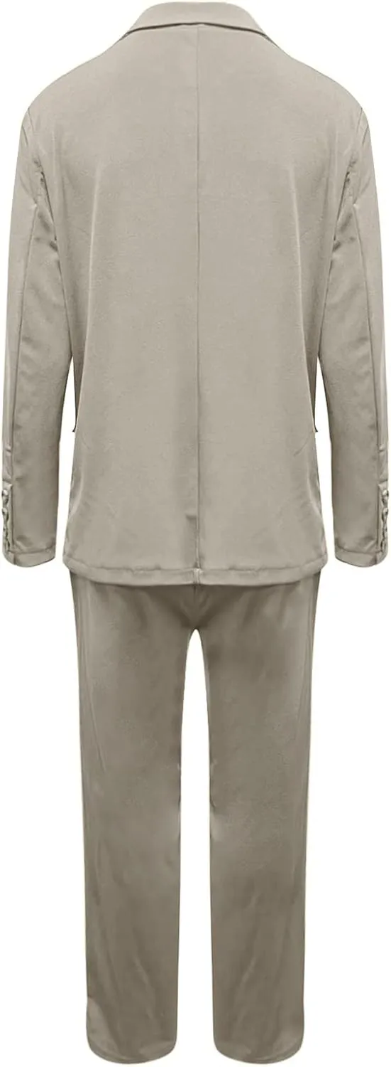 Pants Suits for Women Dressy 2 Piece Casual Plus Size Open Front Blazer Pant Suit Set Wedding Prom Work Business Suit