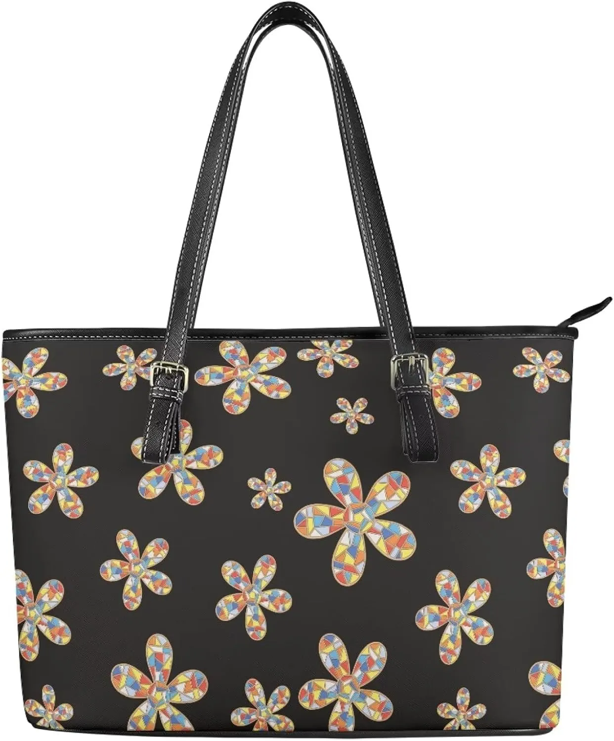 PU Leather Tote Shoulder Bag for Women Satchel Handbag with Top Handles Zipper Computer Bags Briefcase