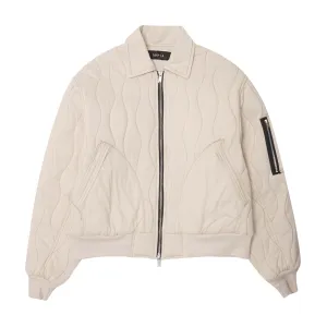 "FLOW" BOMBER JACKET IN CLOUD