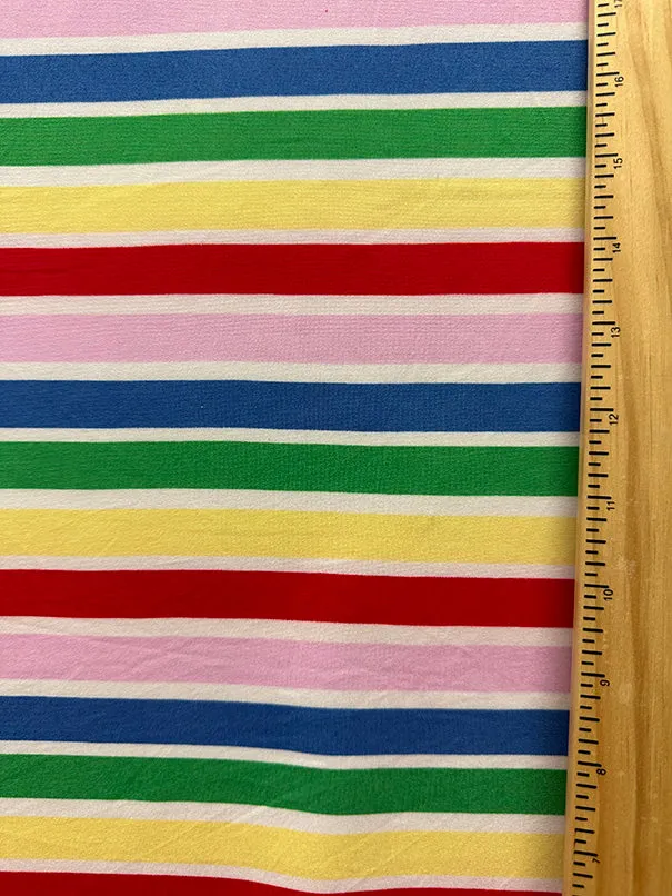 Rainbow Print Double Brushed Jersey Knit Fabric