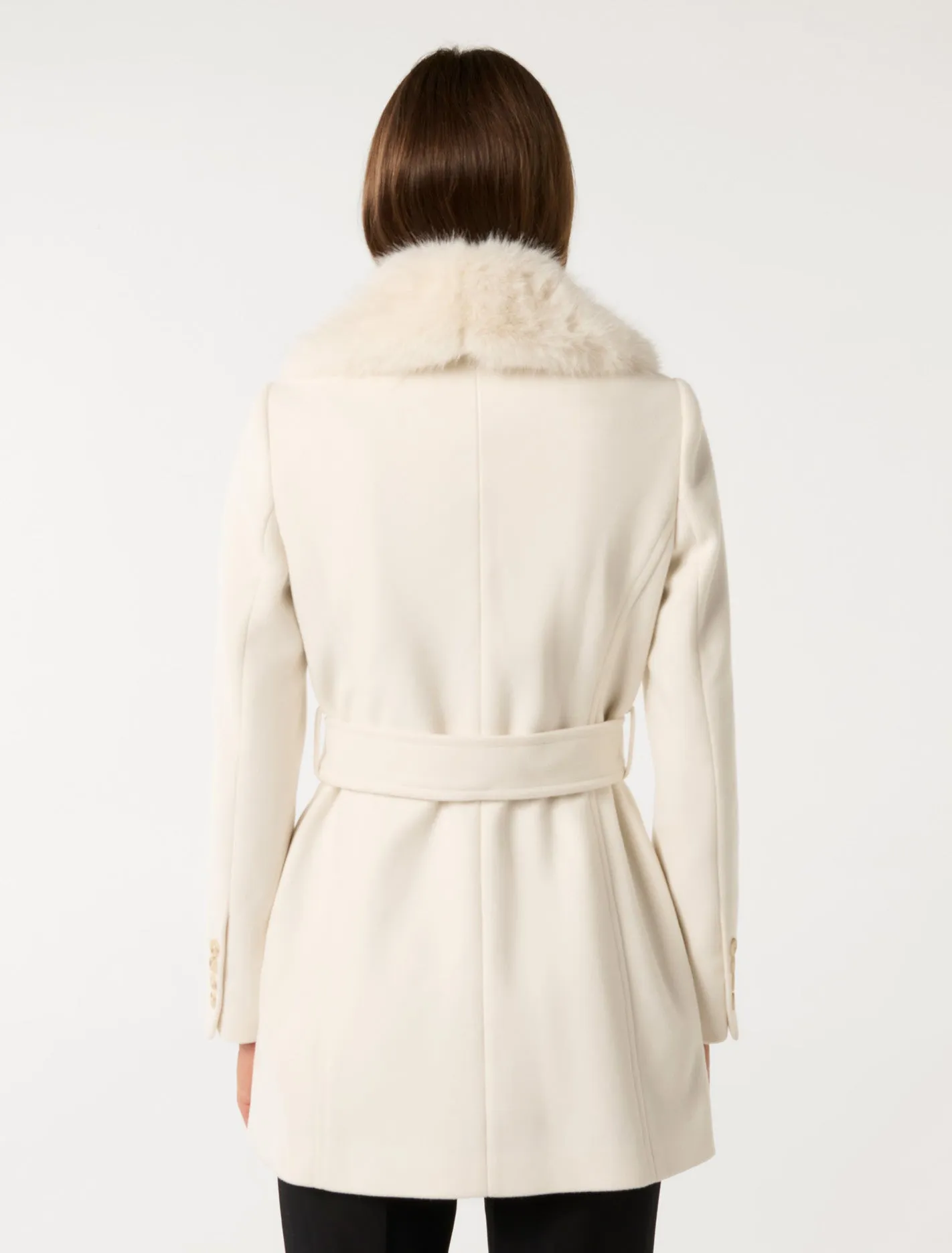 Rocky Fur Collar Wrap Coat