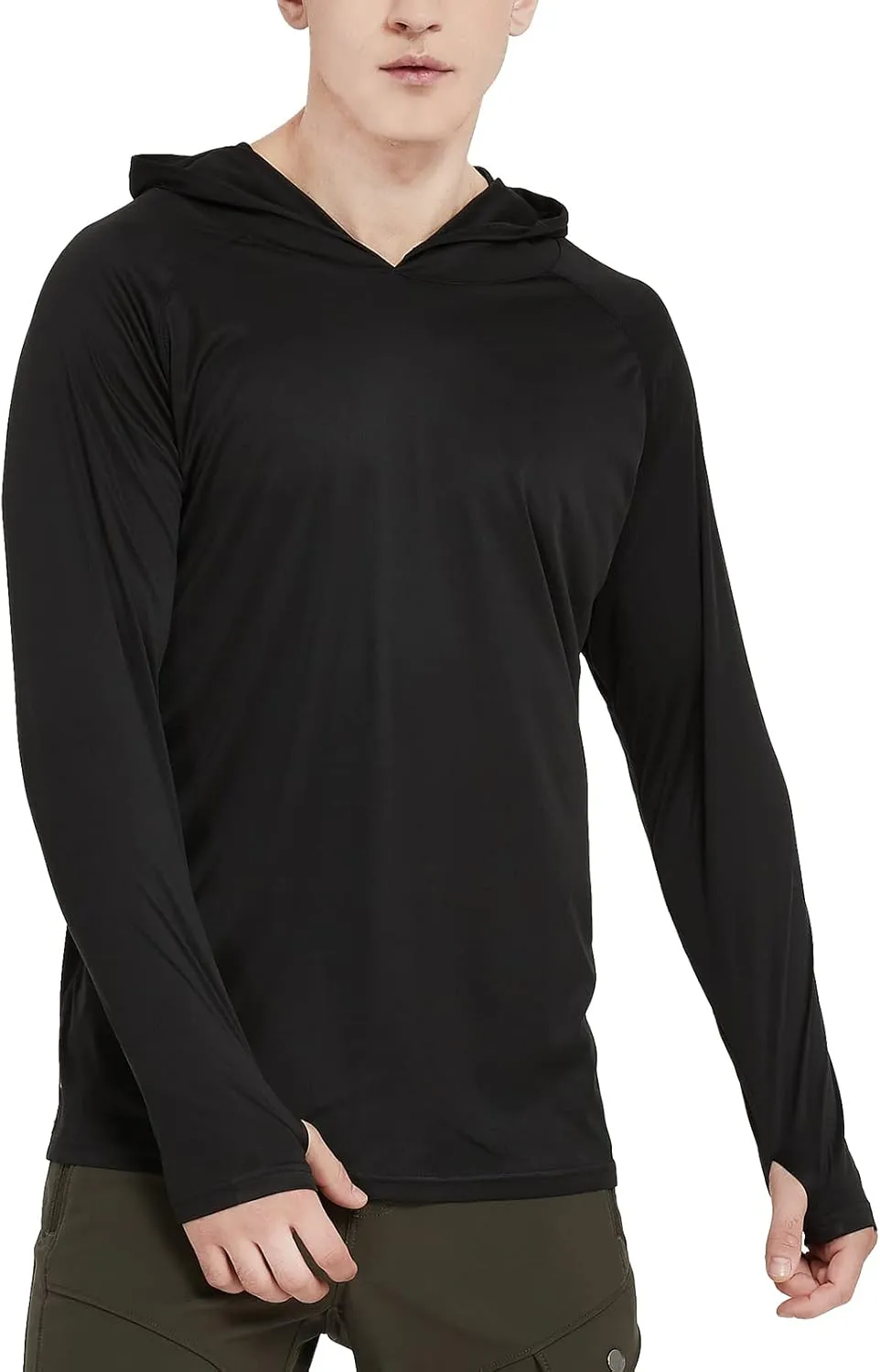 Safort Men's UPF 50  Sun Protection Hoodie Shirt Long Sleeve Rash Guard SPF Fishing Outdoor UV Hiking Lightweight Shirts