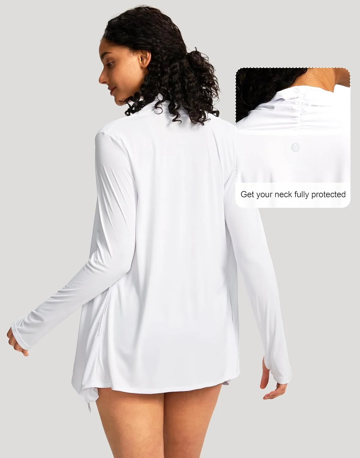 SANTINY UPF50  Sun Shirt for Women Long Sleeve SPF UV Sun Protection Shirts Lightweight Cardigan with Pockets Swim Cover Up