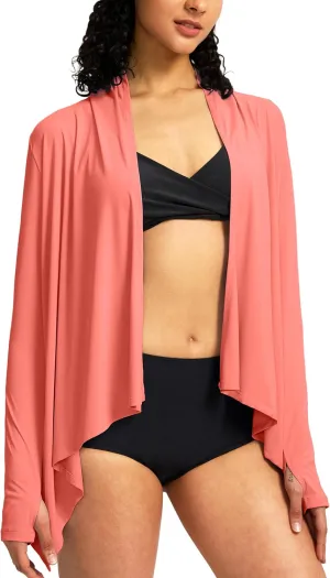 SANTINY UPF50  Sun Shirt for Women Long Sleeve SPF UV Sun Protection Shirts Lightweight Cardigan with Pockets Swim Cover Up
