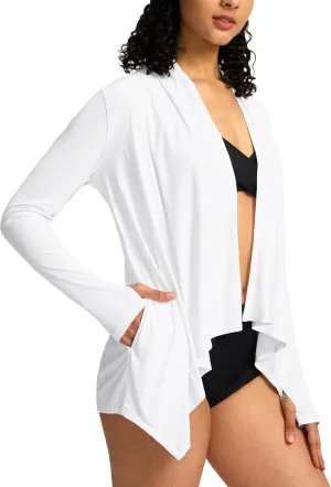 SANTINY UPF50  Sun Shirt for Women Long Sleeve SPF UV Sun Protection Shirts Lightweight Cardigan with Pockets Swim Cover Up