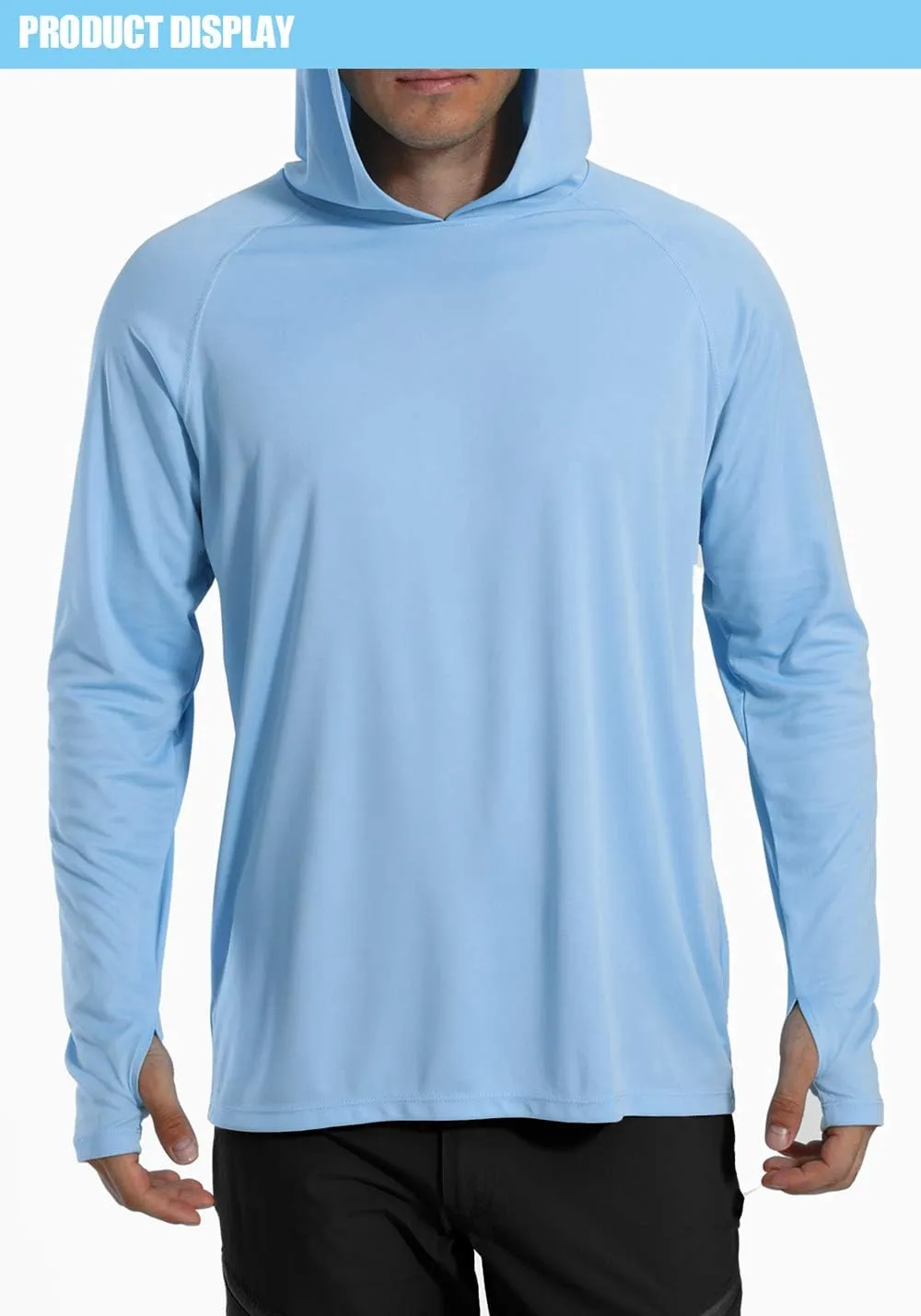 TACVASEN Mens Sun Protection Shirts UPF 50  Rash Guard for Men Long Sleeve Lightweight SPF UV Hoodie Swimming Hiking