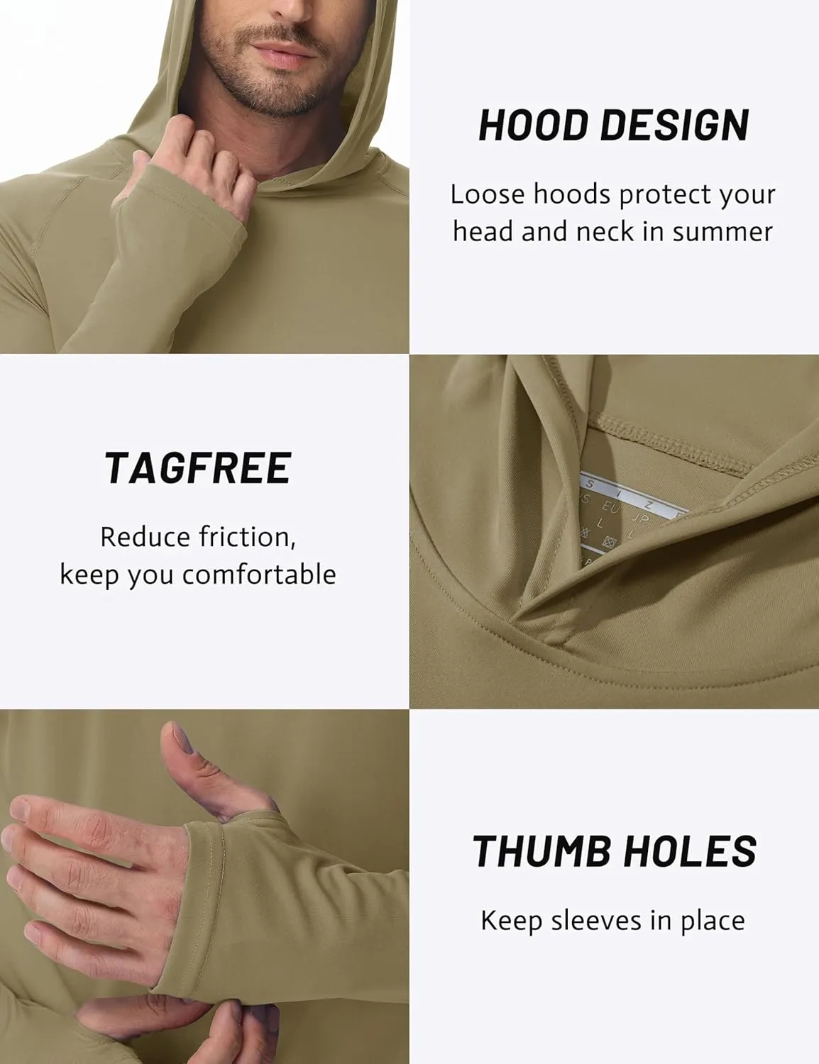 TACVASEN Mens Sun Protection Shirts UPF 50  Rash Guard for Men Long Sleeve Lightweight SPF UV Hoodie Swimming Hiking