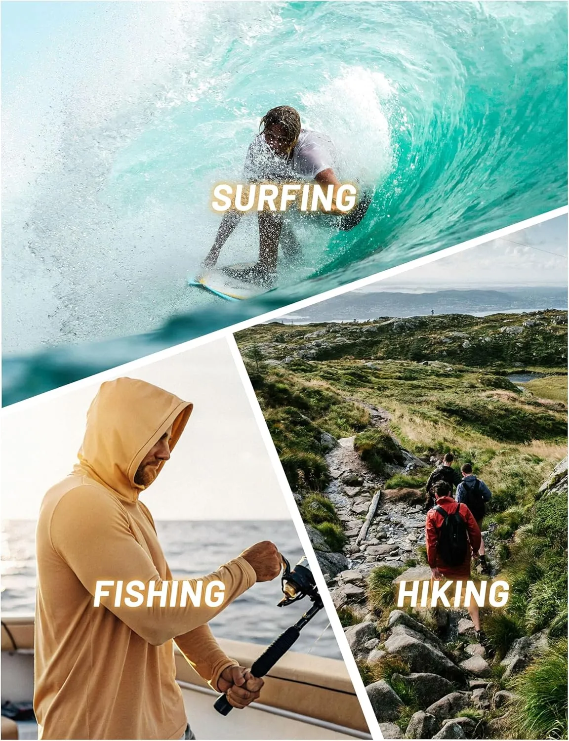 TACVASEN Mens Sun Protection Shirts UPF 50  Rash Guard for Men Long Sleeve Lightweight SPF UV Hoodie Swimming Hiking