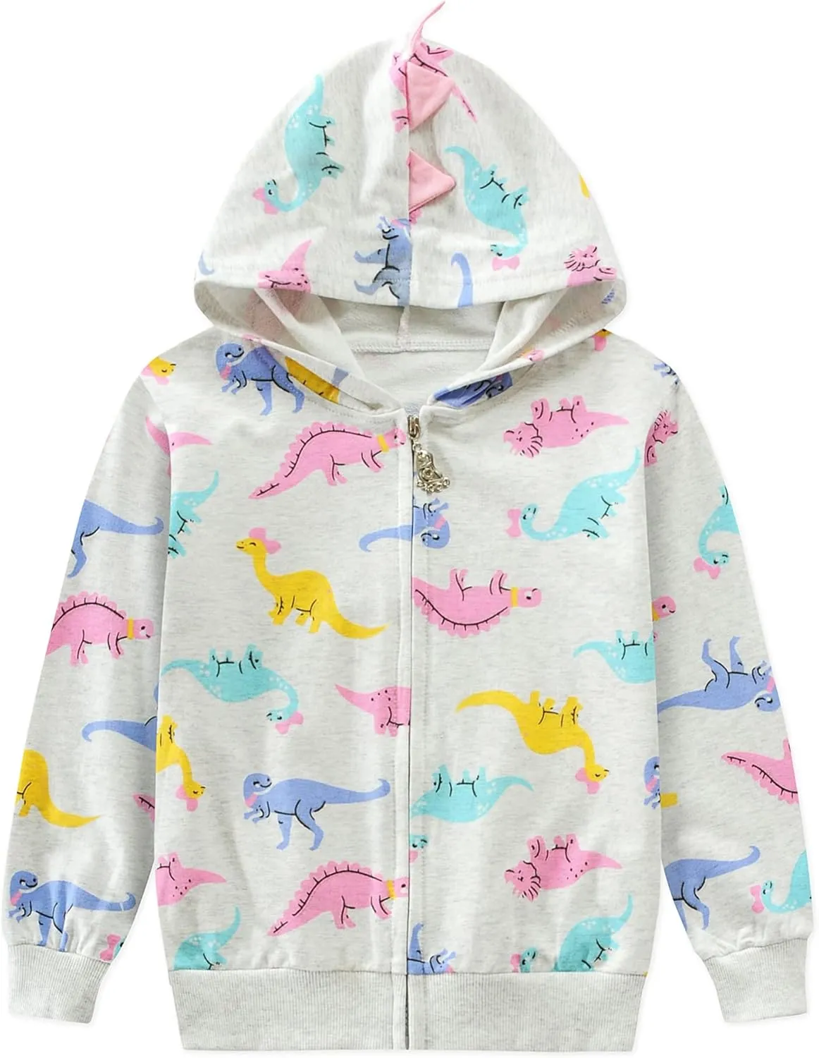 Tkria Girls Zip-Up Hoodie Sweatshirts Toddler Heart Jacket Winter Long Sleeve Hooded Shirts Pollover Tops Fall Outwear 2-6T