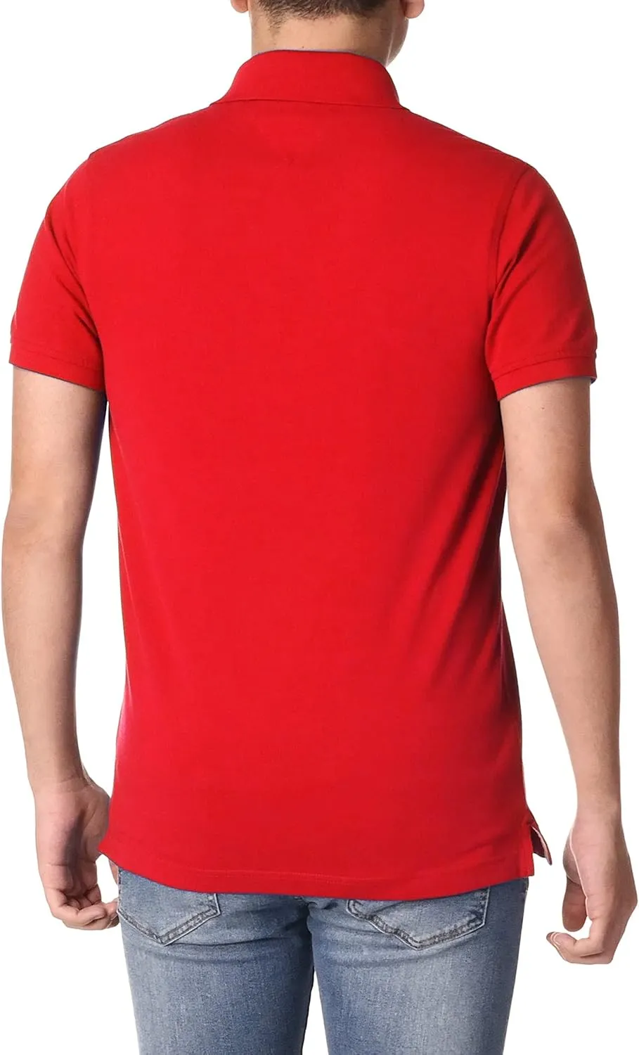 Tommy Hilfiger Men's Short Sleeve Stretch Pique Polo Shirt in Slim Fit