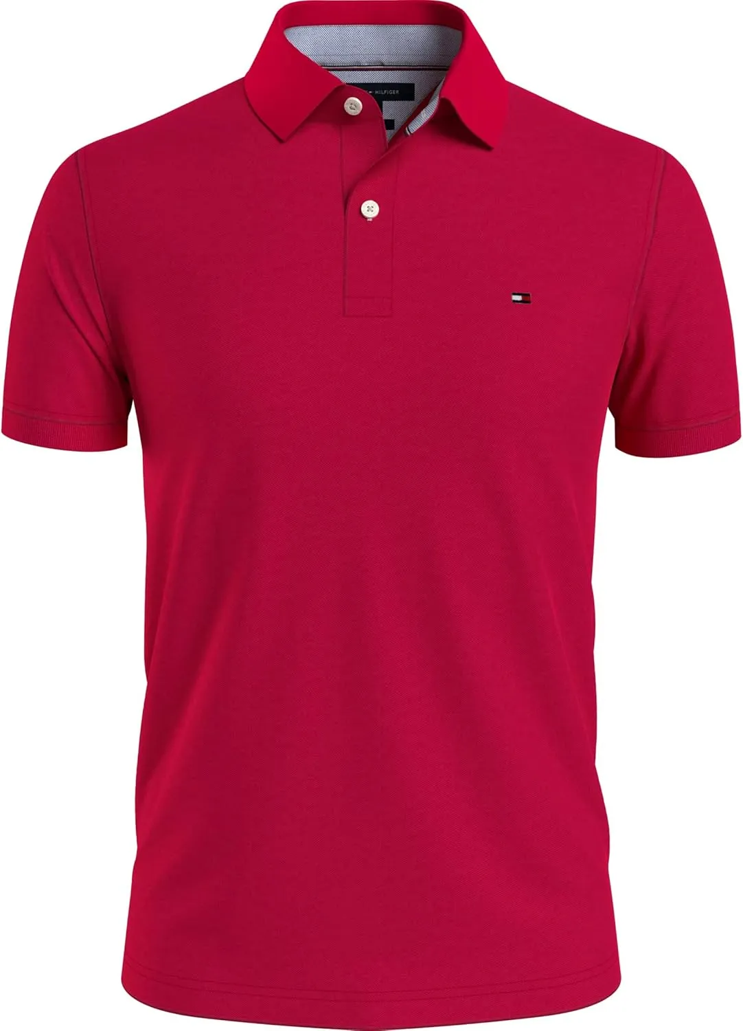 Tommy Hilfiger Men's Short Sleeve Stretch Pique Polo Shirt in Slim Fit