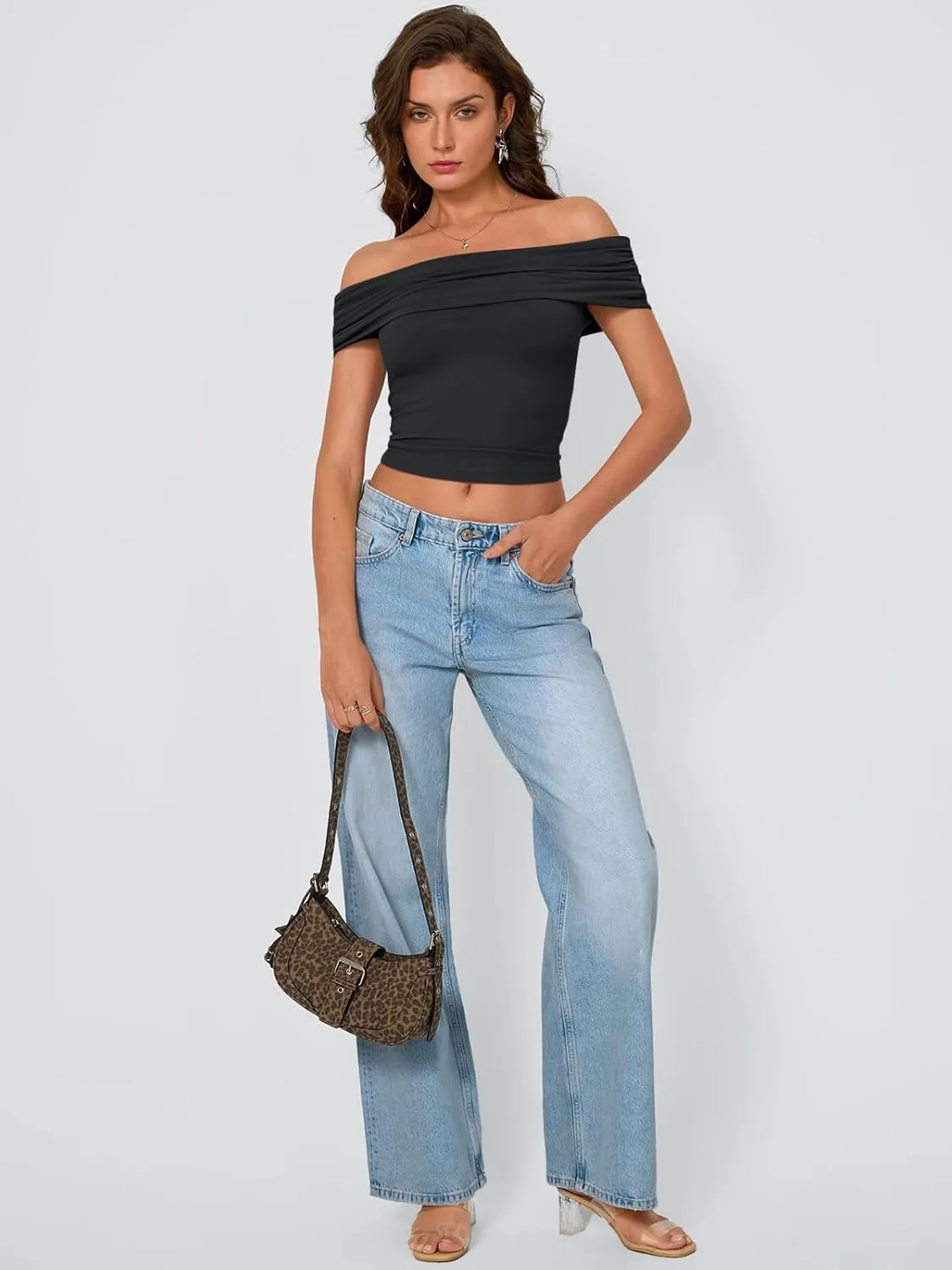 Trendy Queen Womens Off The Shoulder Tops Going Out Crop Summer Cute Y2k Shirts Tube Corset Basic Fashion Outfits 2025