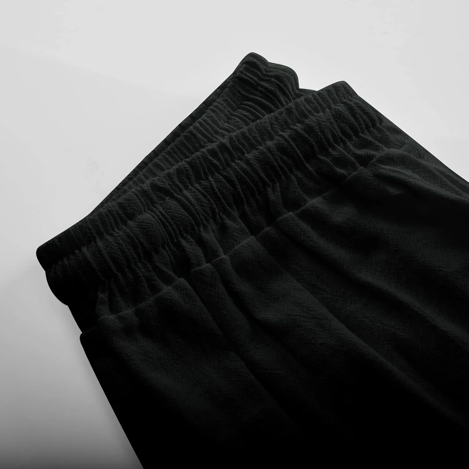 Uillui Womens Cotton Linen Harem Pants Summer Casual Tapered Cropped Baggy Lounge Trouser Lightweight Loose Yoga Capri Pants
