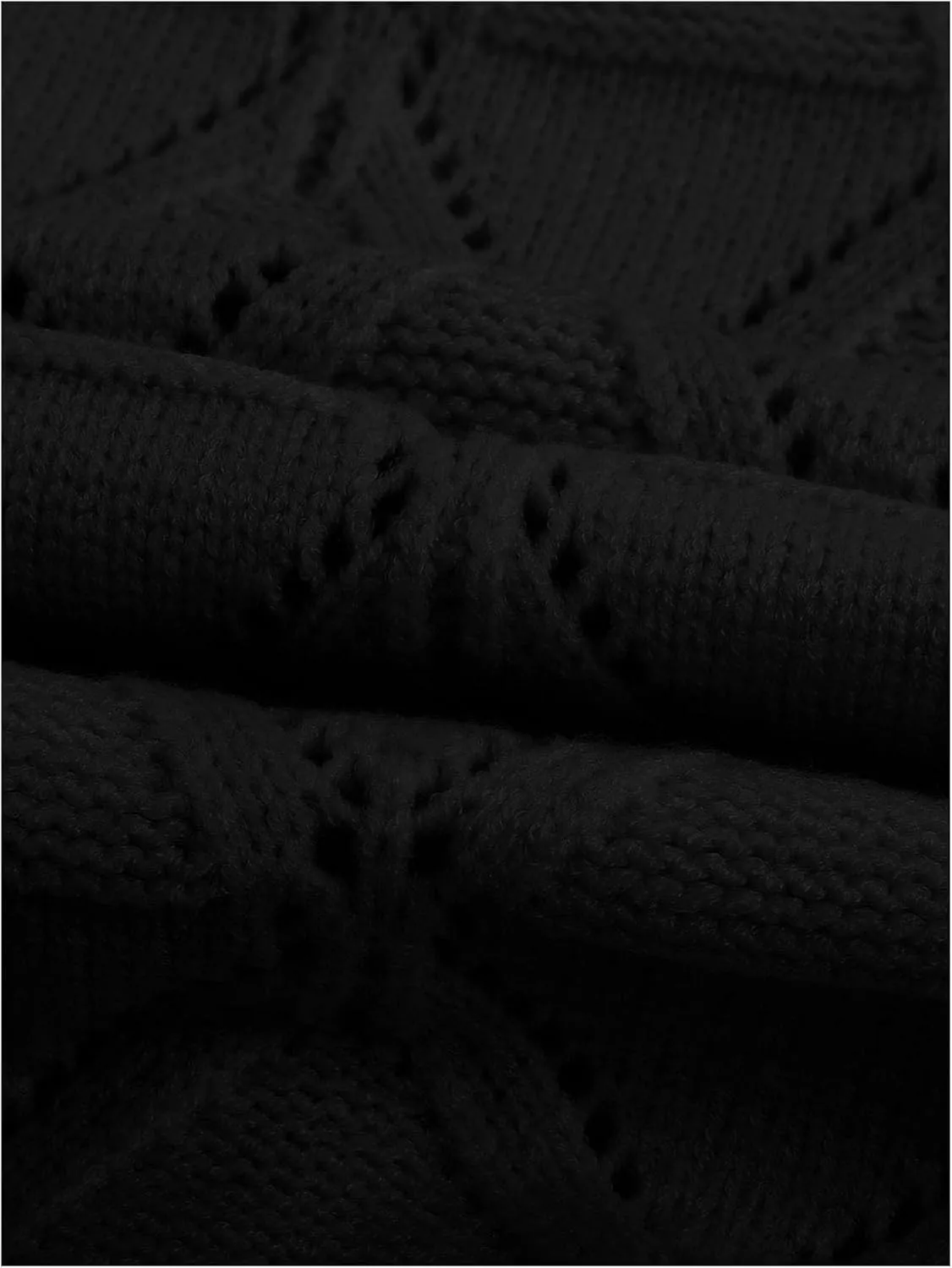 Verdusa Women's Old Money Bow Tie Crochet Sweater Vest Contrast Binding Knot Front V Neck Knit Top