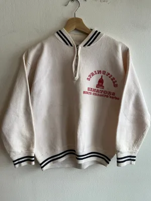 Vintage 1950s Springfield Senators Quarter Zip Cotton Sweatshirt