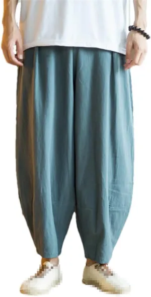 Vintage Men's Harem Pants Trousers Male Wide-Leg Pants Baggy Men Woman Casual Pants Streetwear