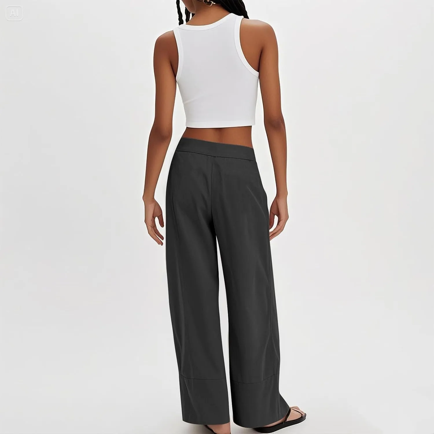 Wide Leg Linen Pants Women 2025 Summer High Waist Palazzo Pants Baggy Lightweight Boho Beach Lounge Trousers Pockets