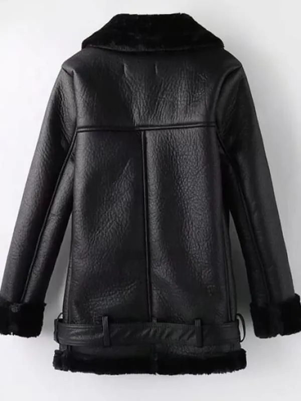 Winter Casual Black Going out Winter Short Fur Coats