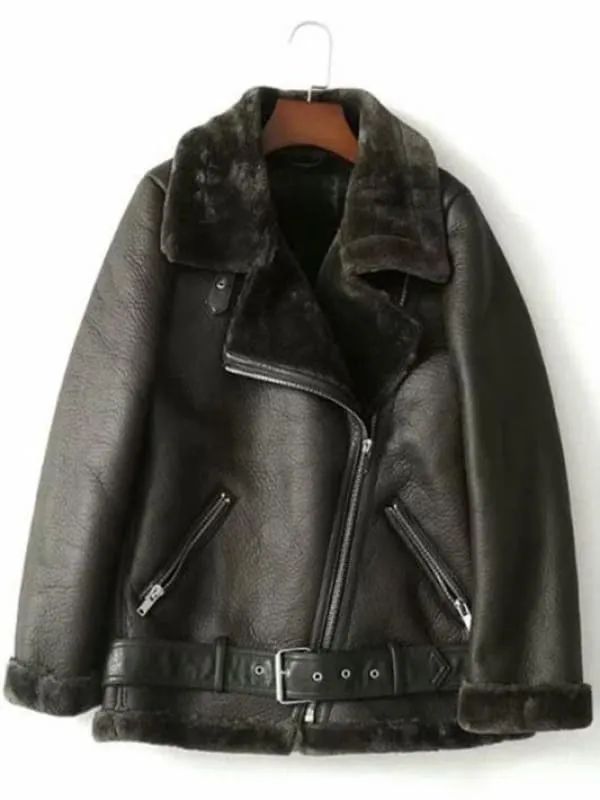 Winter Casual Black Going out Winter Short Fur Coats