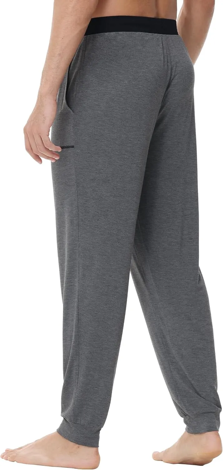 WiWi Viscose from Bamboo Mens Pajama Pants Jogger Bottoms Sleep Pant with Pockets Sweatpants S-XXL