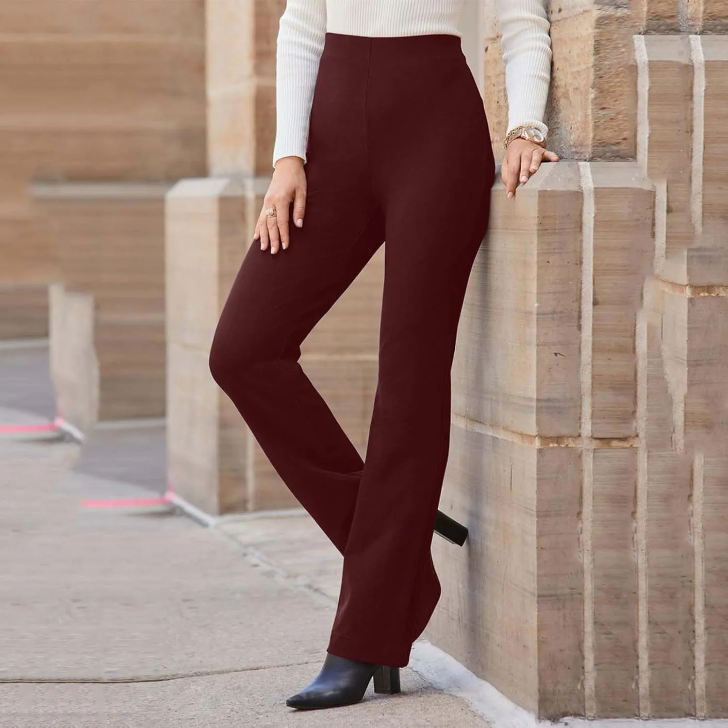 Women Dress Pants Trouser Slack High Waist Stretch Bootcut Pant Tall, Petite, Regular for Work Office Business Casual