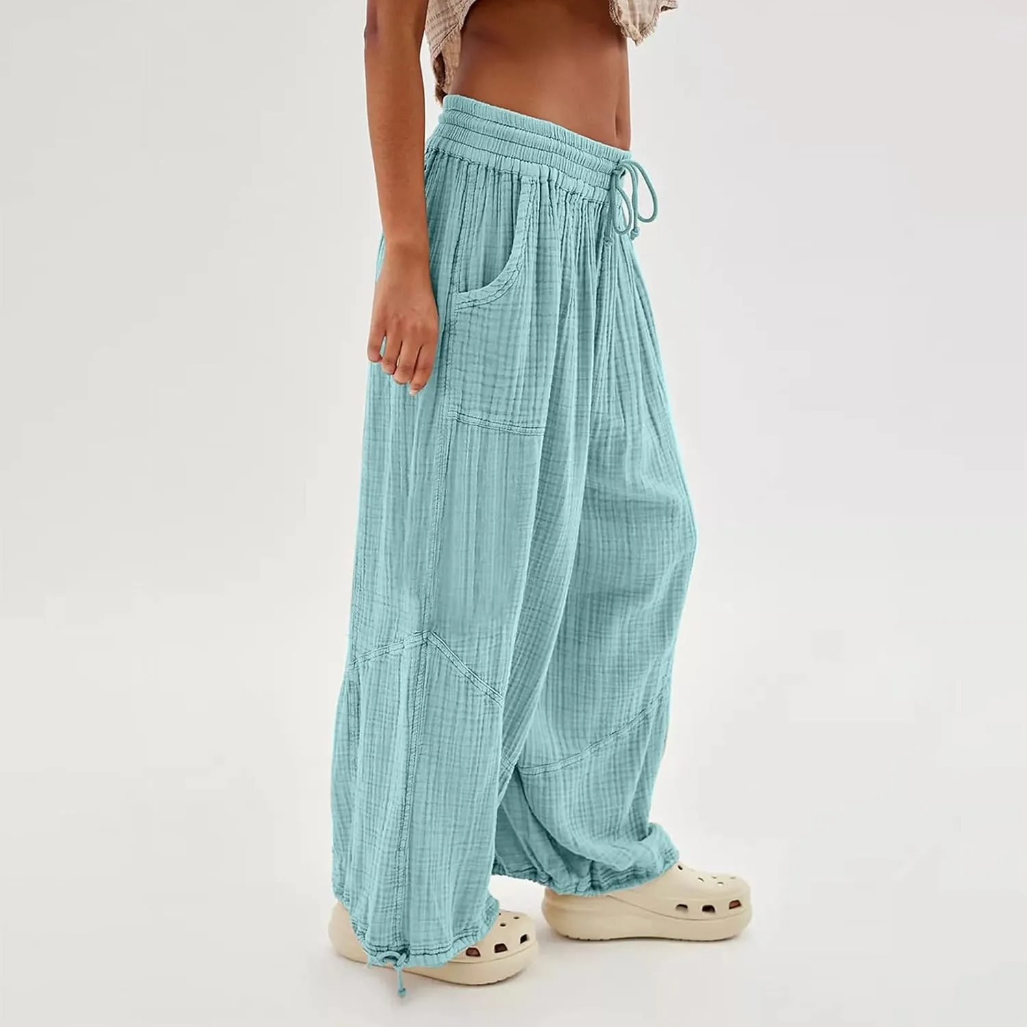 Women Wide Leg Pants for Women High Wasited Baggy Palazzo Pants Palazzo Pants Summer Casual Loose Lounge Pant