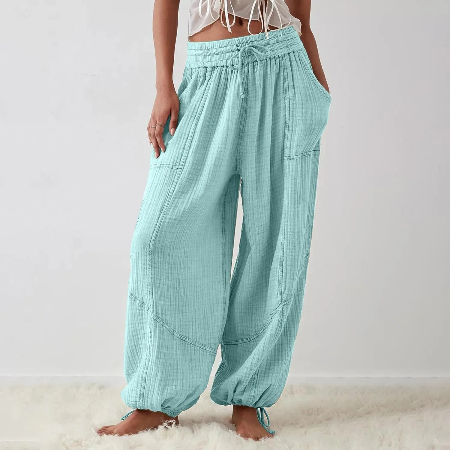 Women Wide Leg Pants for Women High Wasited Baggy Palazzo Pants Palazzo Pants Summer Casual Loose Lounge Pant