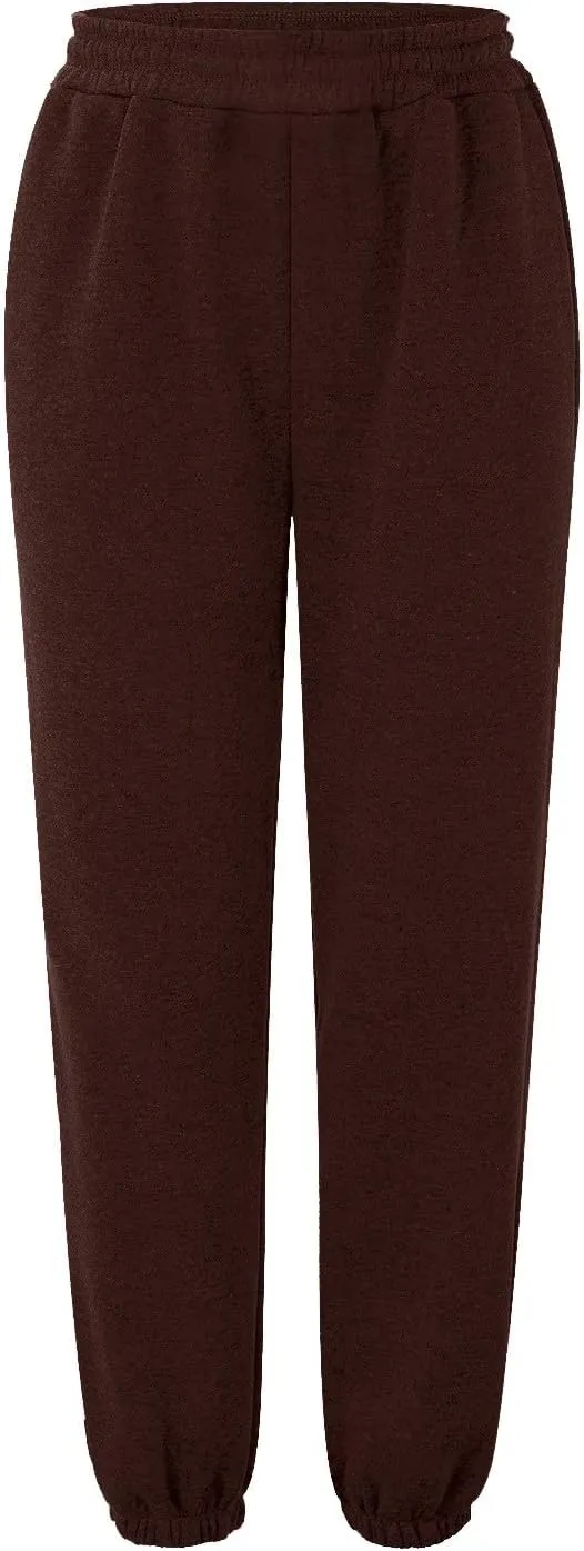 Womens Cotton Linen Jogger Pants Lightweight Elastic High Waist Trousers with Pockets Lounge Baggy Sweatpant for Yoga Gym