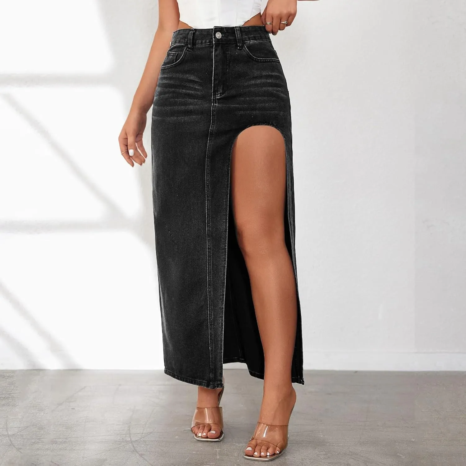 Women's Linen Summer Striped Palazzo Lounge Pants Elastic Waist Wide Leg Loose Fit Pant Trousers Office