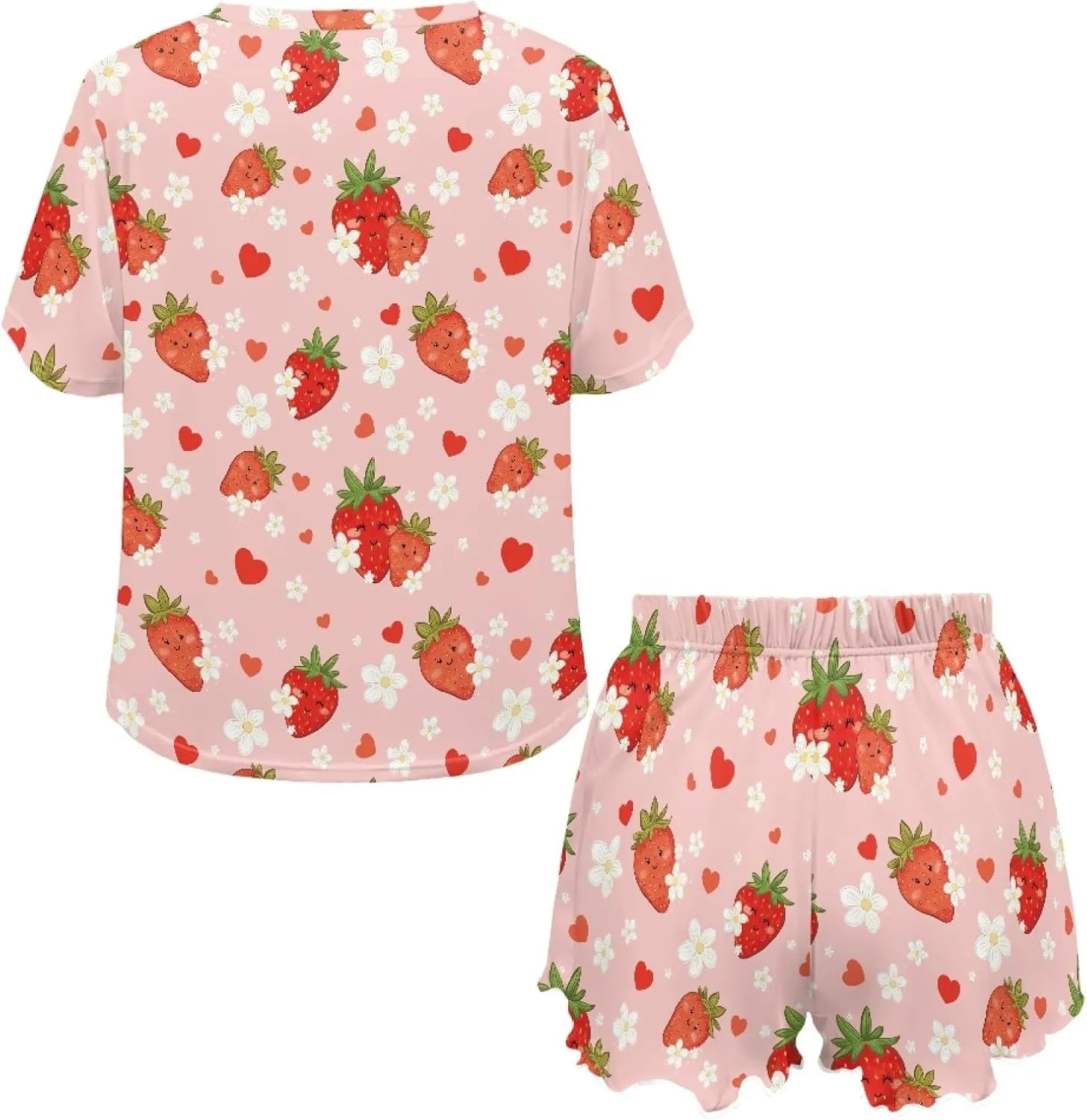 Womens Short Pajamas Set Two Piece Pajama Set for Women 2 Piece Short Sleeve Pjs