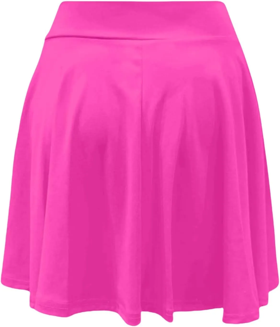 Women's Skort with Built-in Shorts 2025 Fashion Casual Stretchy Pleated High Waisted Flared Mini Tennis Skater Skirt