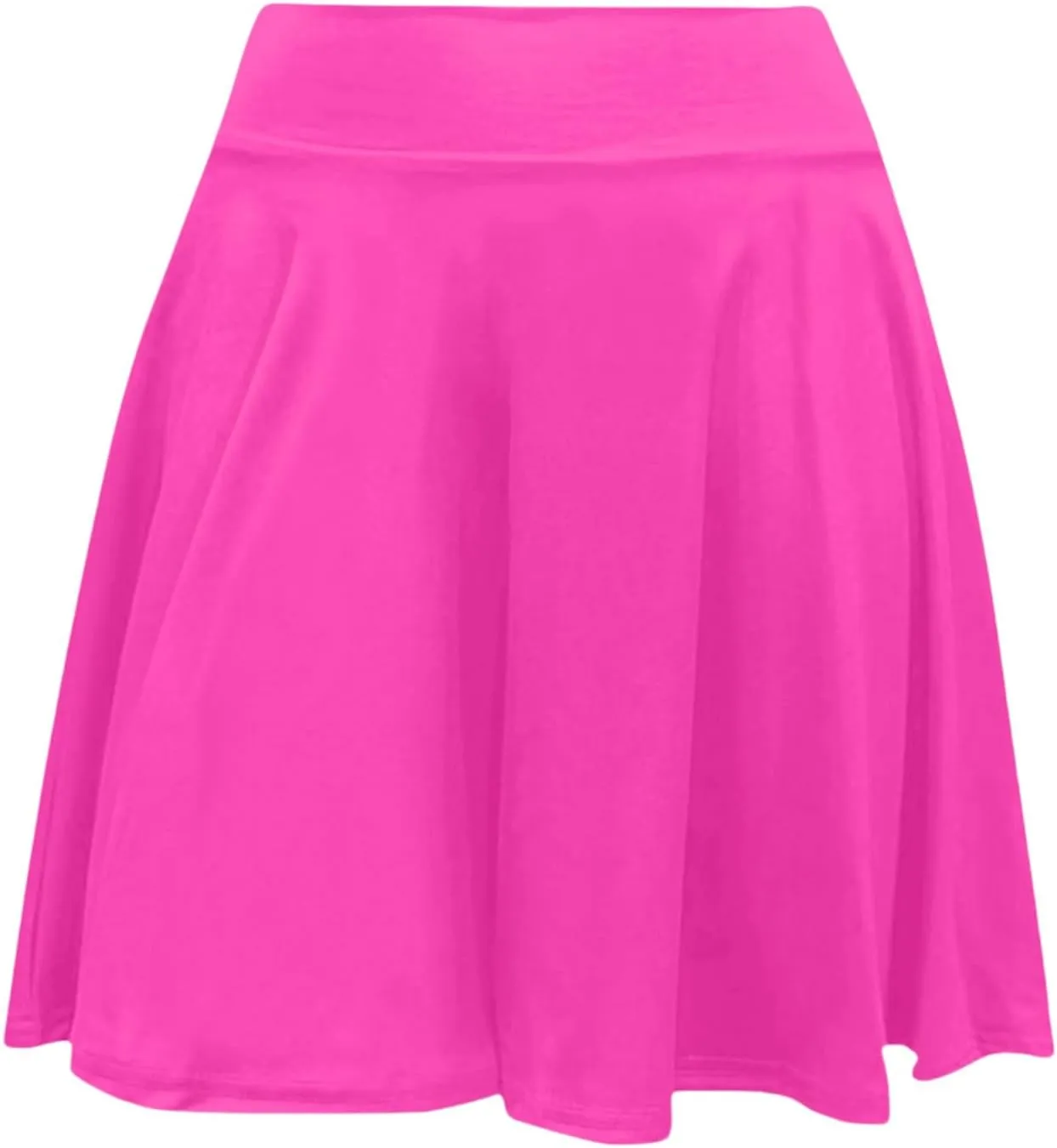 Women's Skort with Built-in Shorts 2025 Fashion Casual Stretchy Pleated High Waisted Flared Mini Tennis Skater Skirt