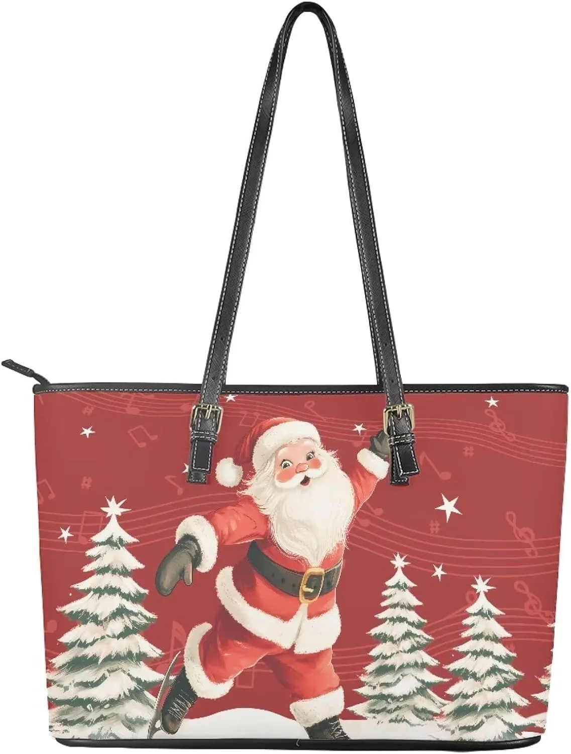 Women's Soft PU Leather Tote Shoulder Bag Big Capacity Hobo Bag Purses Office Work Handbag Adjustable Handles