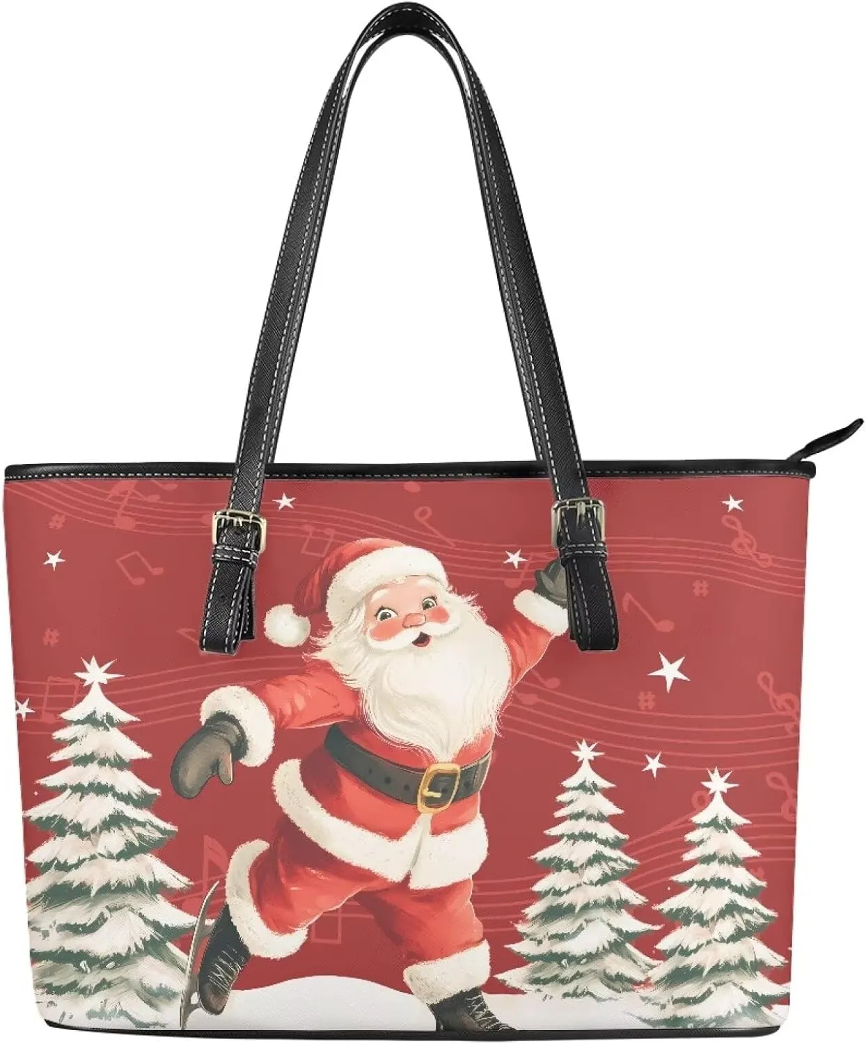 Women's Soft PU Leather Tote Shoulder Bag Big Capacity Hobo Bag Purses Office Work Handbag Adjustable Handles