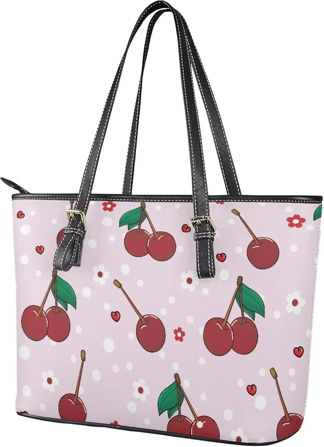 Women's Soft PU Leather Tote Shoulder Bag Big Capacity Hobo Bag Purses Office Work Handbag Adjustable Handles