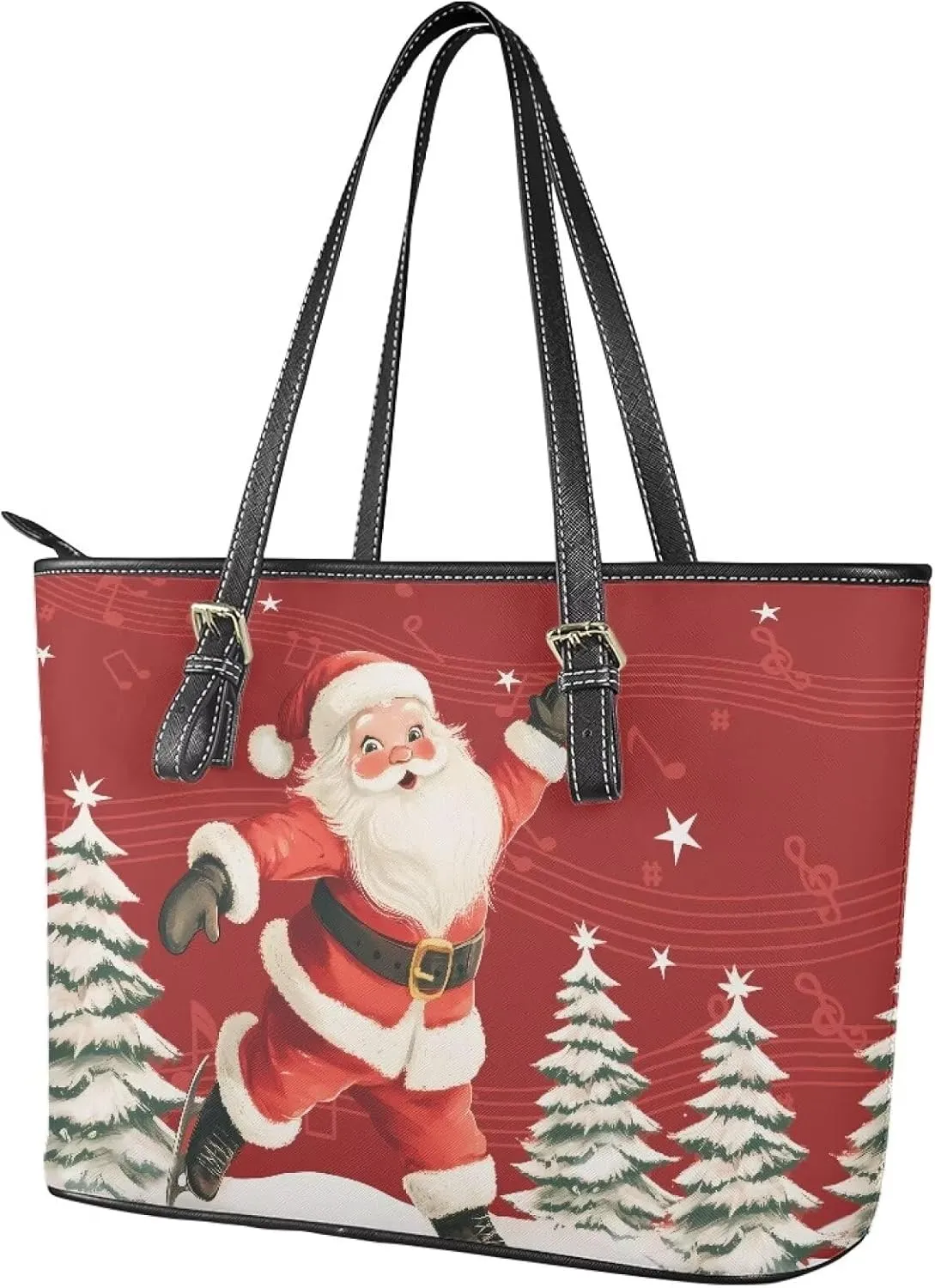 Women's Soft PU Leather Tote Shoulder Bag Big Capacity Hobo Bag Purses Office Work Handbag Adjustable Handles