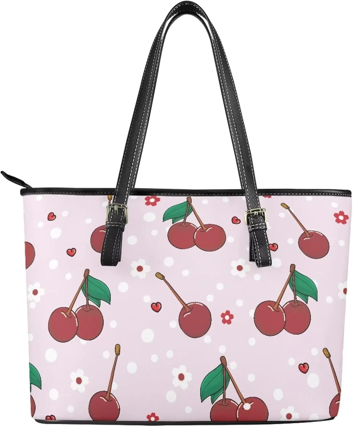 Women's Soft PU Leather Tote Shoulder Bag Big Capacity Hobo Bag Purses Office Work Handbag Adjustable Handles
