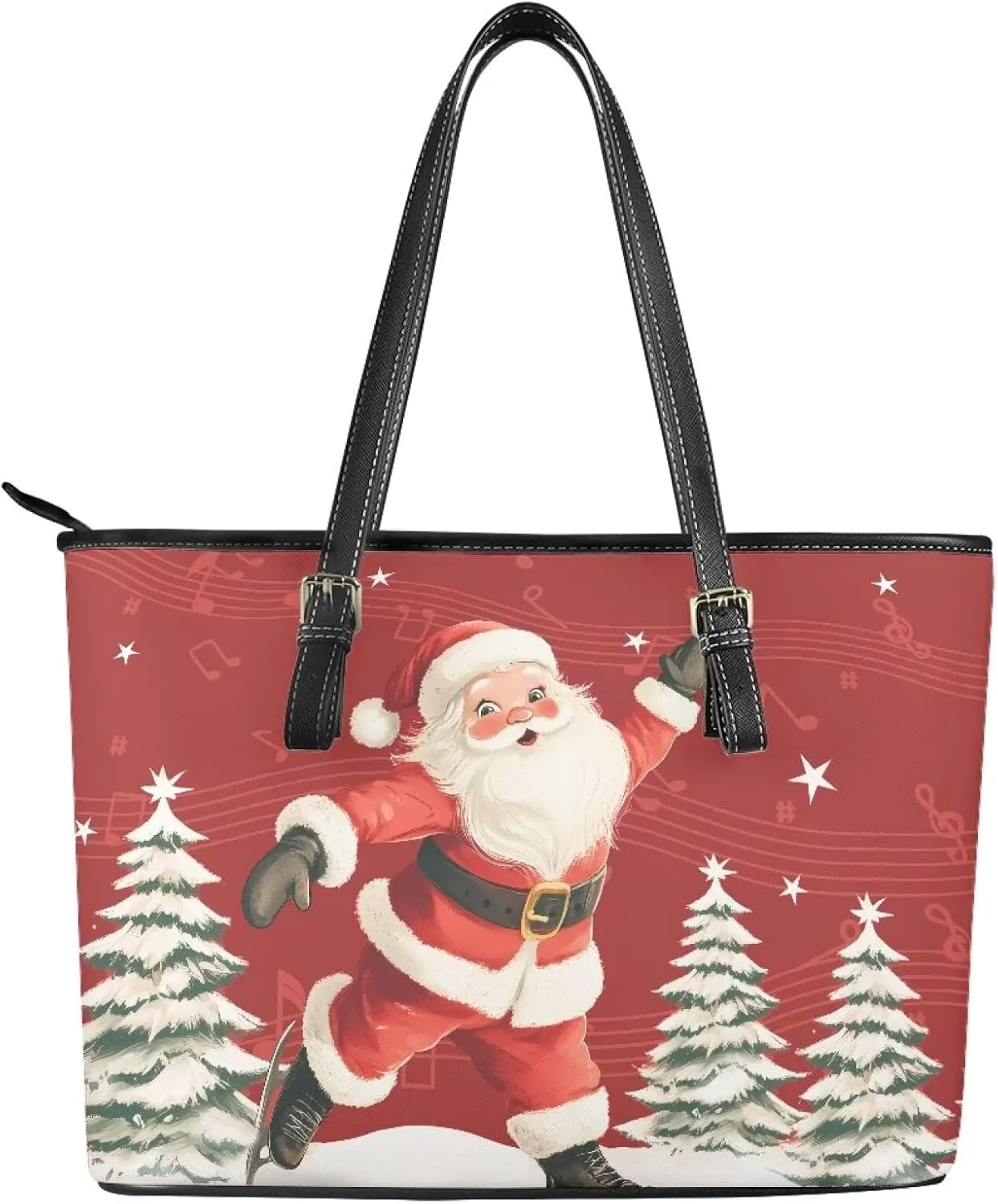 Women's Soft PU Leather Tote Shoulder Bag Big Capacity Hobo Bag Purses Office Work Handbag Adjustable Handles
