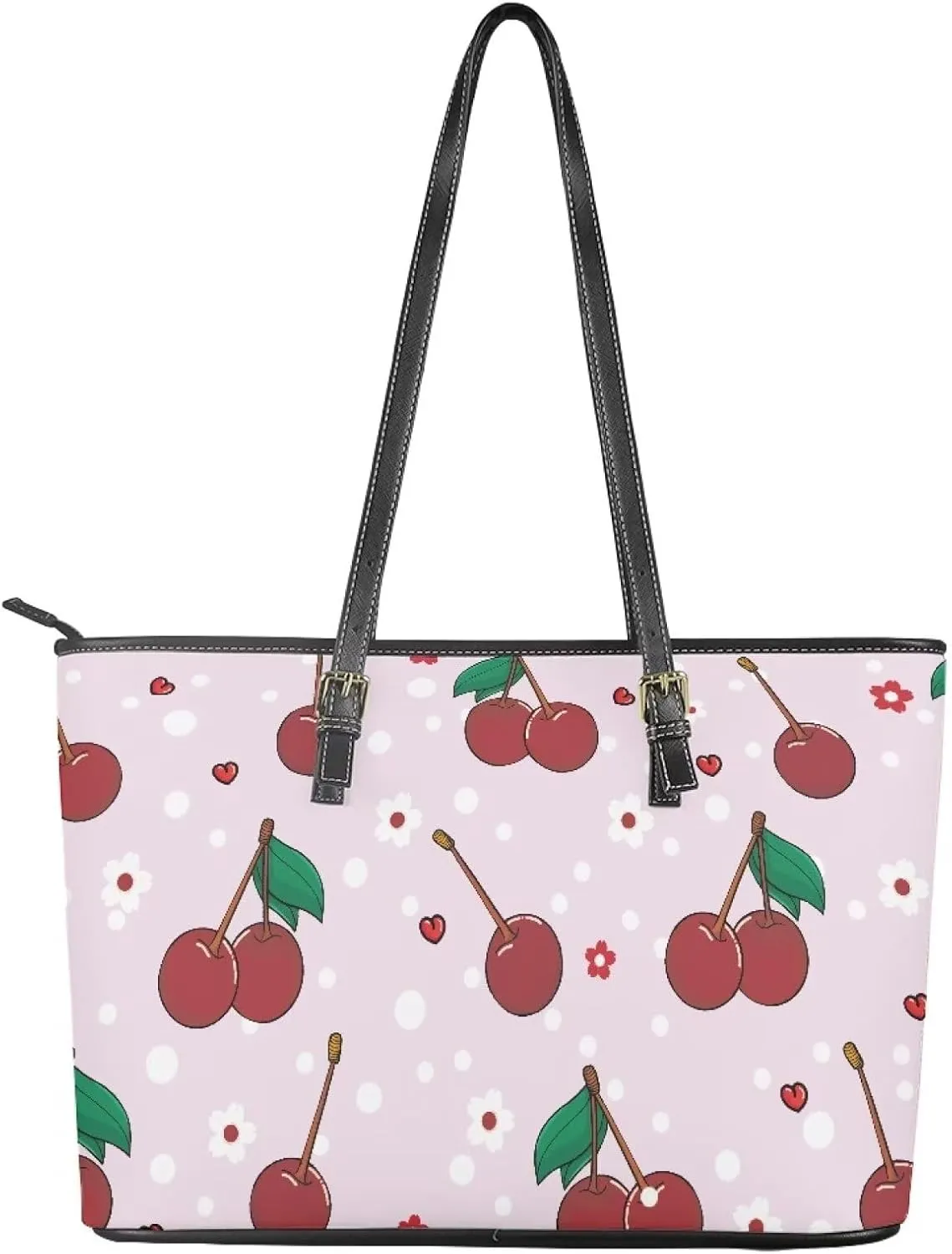 Women's Soft PU Leather Tote Shoulder Bag Big Capacity Hobo Bag Purses Office Work Handbag Adjustable Handles