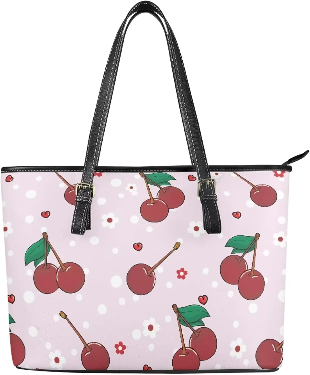 Women's Soft PU Leather Tote Shoulder Bag Big Capacity Hobo Bag Purses Office Work Handbag Adjustable Handles