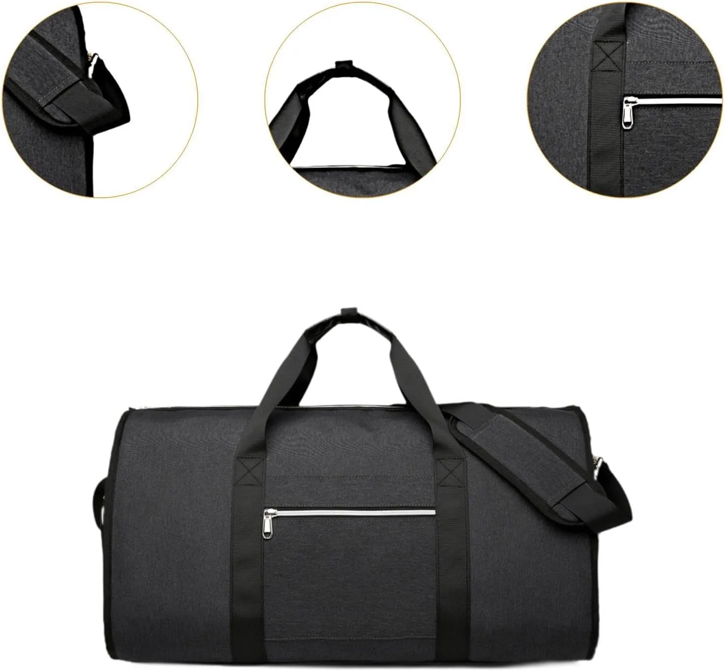 Yiju Garment Duffel Bag Business Travel Bag Suit Bag Travel Garment Bag for Holiday Outdoor, Black