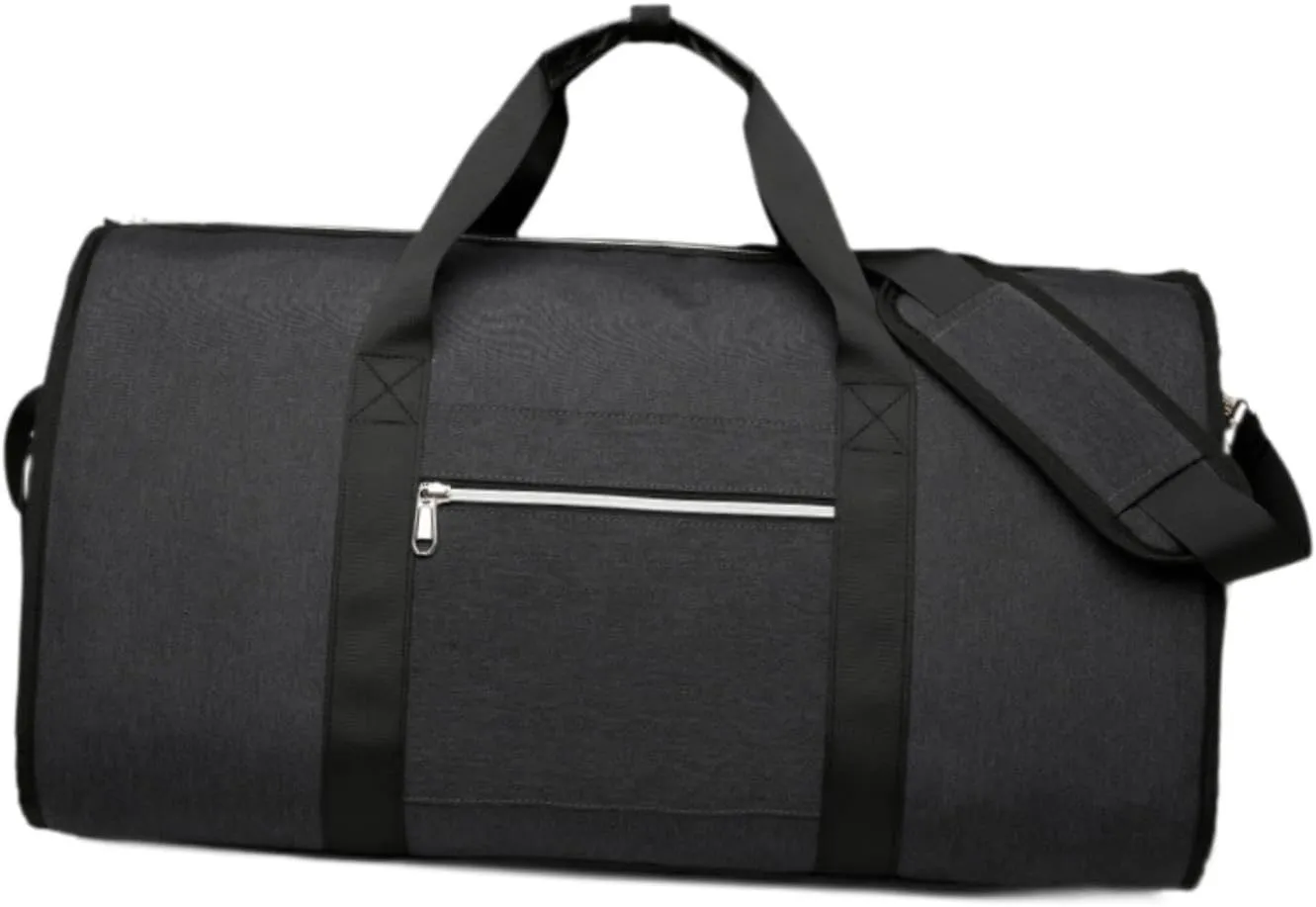 Yiju Garment Duffel Bag Business Travel Bag Suit Bag Travel Garment Bag for Holiday Outdoor, Black